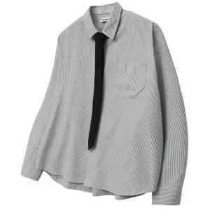 ROTEMBER [데일리룸 X 로템버] 오디너리 크롭 스트라이프 셔츠 [WHITE] 단품/SET 2066907