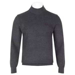 [리빌모아]남자 소프트 울 반폴라 긴팔 니트티 BGM-KN-Q002-차콜