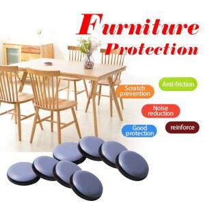 4pcs 가구 다리 슬라이더 의자 패드 쉬운 이동 주방 가전 바닥 보호 매트
