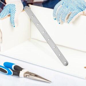 2개 스테인레스 스틸 코너 브레이스 목재 연결용 고하중 플랫 브래킷 테이블/의자 안정성을 위한 강력한 마운팅 플레이트