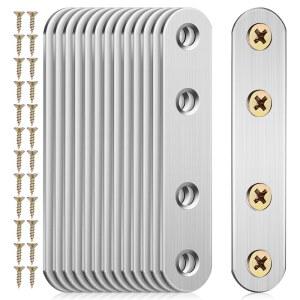 14 Pcs 스테인레스 스틸 코너 코드 결합 플레이트 커넥터 나무 금속 브래킷에 대 한 직선 교정기