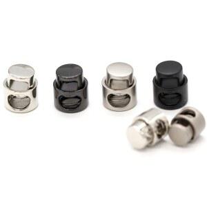 HENGC 단일 구멍 합금 볼 코드 토글 클립 로프 랜야드 스트링 가방 신발끈 DIY 공예품