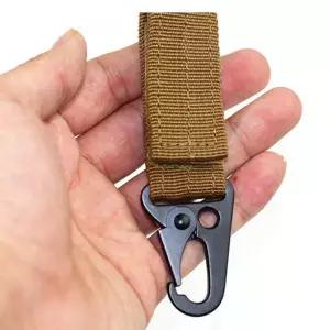 TBZ 아웃도어 밀리터리 미니 카라비너 브라운 1개