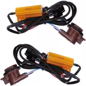 Fiknonk2 PCS 자동차 3157 브레이크 라이트 저항 디코더 LED 턴 시그널 오류 디코딩 하네스 50W 6옴 로드