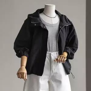 (안나앤모드) round 절개 후드 바람막이[자켓CWC25]