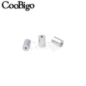 알루미늄 케이블 프 슬리브 코드 전기 페럴 스톱 와이어 로프 클립 피팅 하드웨어 100pcs