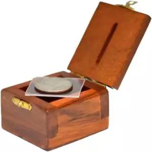 MilesMagic 마술사의 칭링 코인 박스 - 단단한 유리 시트를 통과하는 마술 트릭 도구