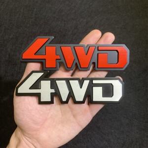 3D 자동차 4WD 오프로드 4륜 구동 금속 알루미늄 합금 테일 라벨 사이드 장식 스티커 액세서리