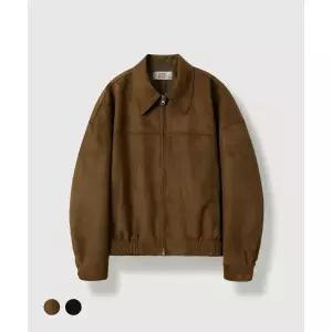 [4월 11일 배송] MOOD INSIDE 페이크 스웨이드 블루종 자켓_Black