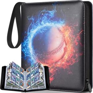 야구 카드 바인더 900 포켓 소매가 달린 트레이딩 50페이지 링 지퍼 앨범 3장 TCG CCG MTG 게임 드래곤