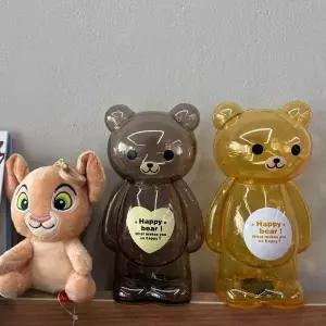 곰돌이 투명 저금통 대형