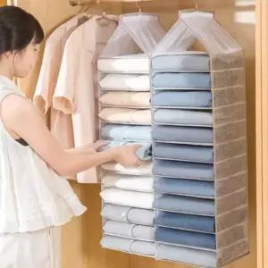 옷장수납 정리함 걸이형 티셔츠 바지 칸막이 옷정리 트레이