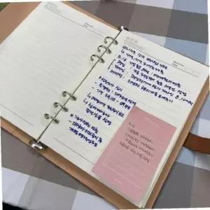 데일리 6공 A5 만년 다이어리 노트 브라운