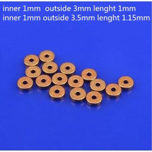 10 개/몫 미니 구리 황동 베어링 자체 윤활 부싱 3mm 소형 최소 기어