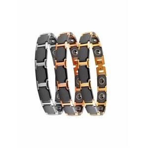 세라믹 팔찌 티타늄 커플 정전기방지 밴드 남녀 공용 블랙 길이조절가능
