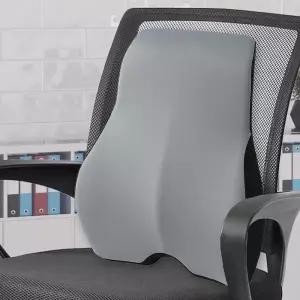 허리받침대 커브 메모리폼 의자 허리등받이 쿠션 의자등받이쿠션 그레이