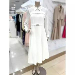 [하프클럽/미니멈]미니멈 세이브존01 시스루 카라 원피스 MYBAWO3110_A