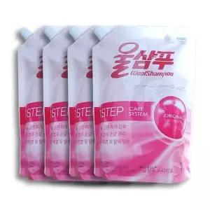 [리필] 울샴푸 오리지널 1500ml 4개 소중한옷 향기롭게 손상관리