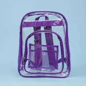 ( )클리어 투명 백팩(퍼플) 방수 물놀이가방