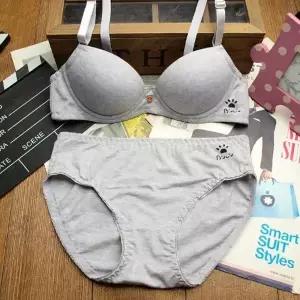 [3단계]베이직 그레이75B 주니어속옷 주니어브라 세트