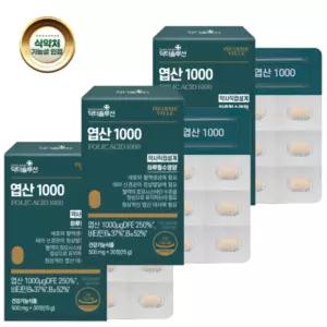 닥터솔루션 엽산 1000 가임기여성 청소년 비타민 B6 B12 식약처기능성인정