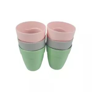 컬러 다회용 플라스틱 컵 키즈 물컵 유아 양치컵 6p