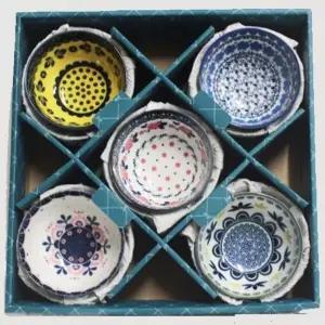 도자기 공기 대접 10p 세트 핸드페인팅 그릇 식기 구성