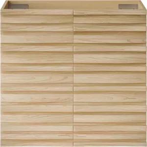 스위스 매디슨 캐스케이드 24인치 벽걸이 욕실 배니티 캐비닛 내추럴 오크 상단 없음