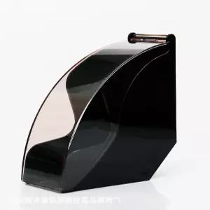 방진 커버가 있는 커피 필터 종이 홀더 보관 용기 상자 콘 경우 검은색