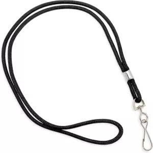 회전 고리가 있는 전문가 ID 블랙 랜야드 - 학교 이름표 오피스 I D 카드 열쇠고리 심판 휘슬 등을 위한