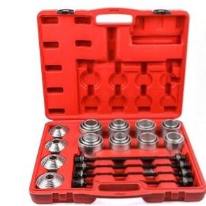 28개 풀 앤 프레스 슬리브 키트 제거 설치 부싱 베어링 도구 자동차 엔진 정비 세트
