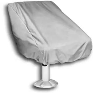 선슈어 보트 시트 커버 420D 야외 방수 폰툰 캡틴 의자 내후성 접이식 벤치 헬름 보호 - 실버 22x24x25인치