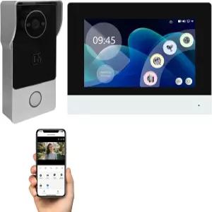 7인치 터치스크린 모니터가 장착된 YUANWIN 스마트 비디오 초인종 인터콤 시스템 야간 투시 기능이 있는