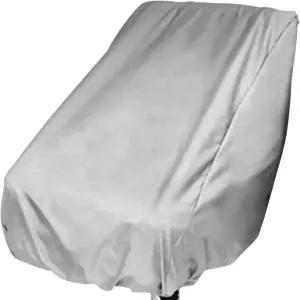 폰툰 보트의 아징코 시트 커버 캡틴 의자 헤비 듀티 캔버스 헬름 보호 야외 방수 방진 - 실버