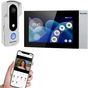 일렉트라에라 비디오 인터콤 시스템 모니터가 있는 7인치 터치스크린 초인종 카메라 키트 지원 잠금 해제