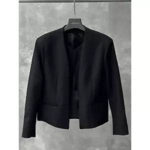 검정 남사친 투피스 모델 정장 지금딱 코트 윙팁 가짜 재킷 패드 노카라 OOTD1