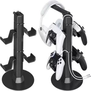 책상용 게이밍 컨트롤러 및 헤드셋 홀더 스탠드 PS5 Xbox 스위치용 충전 케이블 정리 헤드폰 360 회전식