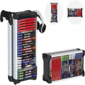 화이트 비디오 게임 저장 타워 23 PCS - PS5 PSP Xbox Series X/S One 360 Wii U 스위치 2용 유니버설
