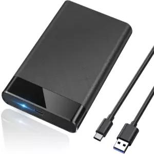 POSUGEAR 2.5인치 외장 하드 드라이브 인클로저 6Gbps USB C 3.1 Gen 2 to SATA III 툴 프리 케이스