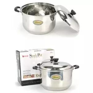 행주삶는냄비 스텐 국솥 곰솥 찌개냄비 국냄비 30x19.7cm 17호