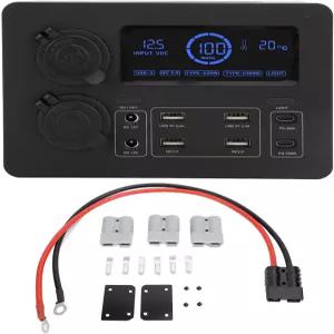 DC12V 미니 파워 박스 4개의 앤더슨 포트 6개의 USB 및 2x12V 소켓을 갖춘 일체형 솔루션 충전기 캠핑카 밴