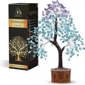 패션자디 자수정과 터쿼이즈 크리스탈 트리 오브 라이프 - 장식 영적 선물 여성을 위한 보석과