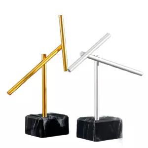 스윙잉스틱 이중진자운동 T형 장식 골드블랙 무한동력