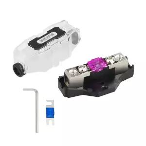 미니 ANL 퓨즈 분배 블록 자동 UTV 보트 스테레오 앰프용 60A 100A 포함 / 1 X 4/8/10 게이지 출력 1개