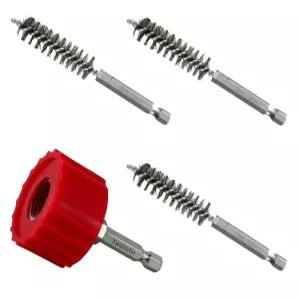 4PC 번들 파워 드릴용 1/2인치 구리 파이프 클리너 세트 튜브 클리닝 브러시 납땜용 및 피팅 청소