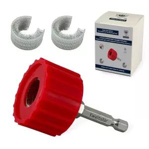 파워 드릴용 1/2인치 3PC 구리 파이프 클리너 모델 InerLok050-A 튜브 클리닝 브러시 및 조각 2개 납땜용