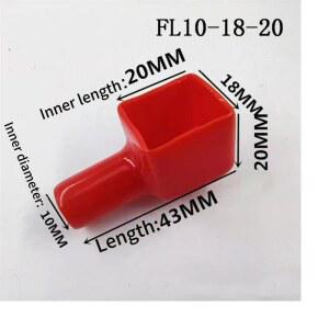 PVC 부드러운 고무 사각 파이프 FL10 18 20 배터리 단자 절연 방진 보호 슬리브 UPS 외장