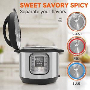 즉석 냄 ABSS 3 팩 실리콘 씰링 링 교체 도장 개스킷 등급 5/6 Qt