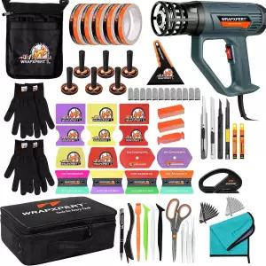 자동차 랩을 위한 히트건이 포함된 랩엑스퍼트 비닐 도구 키트 스퀴지 나이프 장갑 자석 홀더 필름 설치를