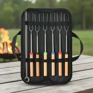 캠핑용 스테인리스 마시멜로 꼬치 10p 세트 길이조절 안테나형 구이용 스틱